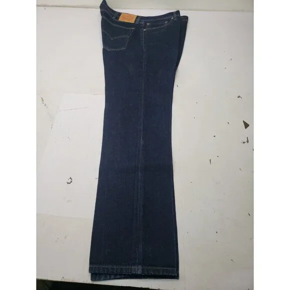 Levi's 505 Jeans Mens 38x34 Blue Regular Fit Straight Leg Dark Wash Denim